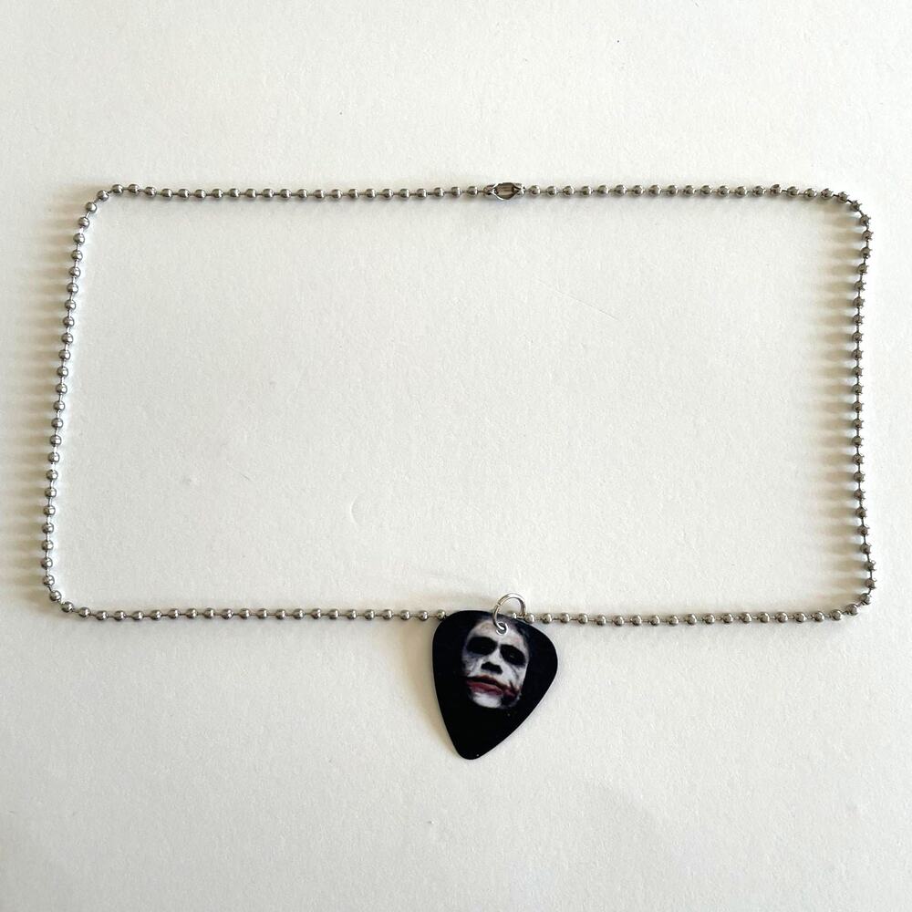 Heath Ledger as The Joker Guitar Pick Necklace